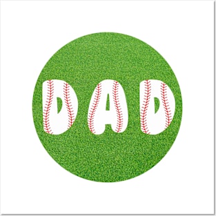 DAD. Baseball design for dads who love the ball. Gift idea for dad on his father's day. Father's day Posters and Art